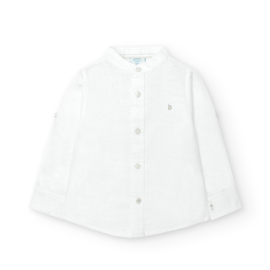 Mooie uitgewerkte linnen blouse in het wit van Boboli.