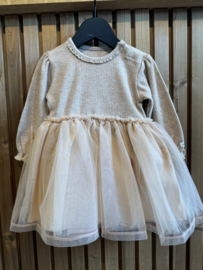 Prachtig le chic jurkje in taupe/oudroze.