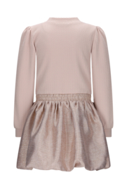 Prachtige Le chic ballonjurk in het taupe/goudkleurig.