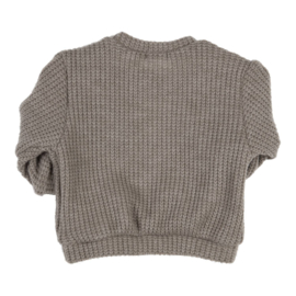 Stoere trui van Gymp in de kleur taupe.