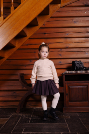 Levv rokje gebreid in de kleur aubergine.