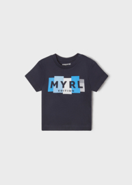 Mooi shirt van Mayoral in het donkerblauw met print.