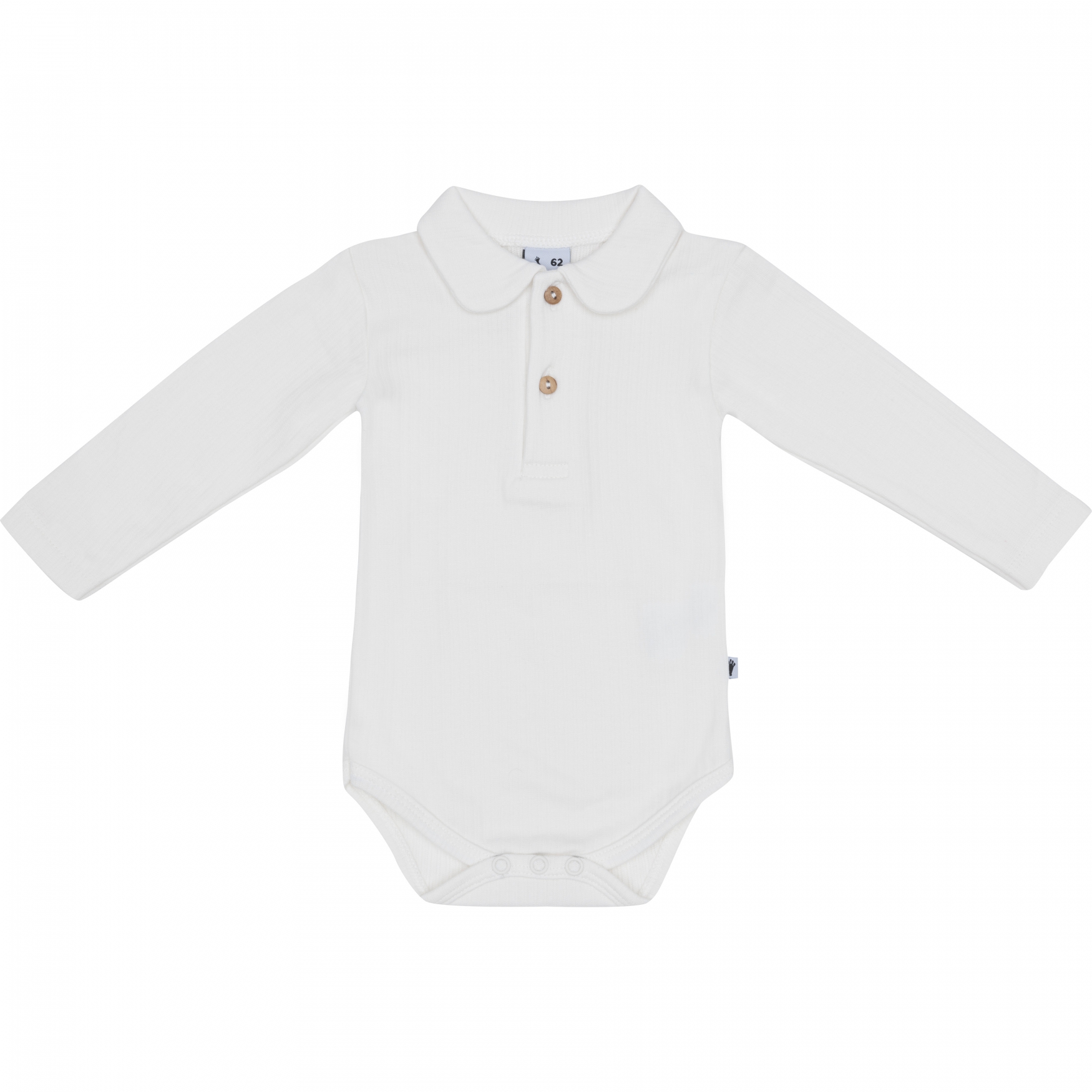 Romper gemaakt van een mooi rib stofje van klein baby in offwhite.