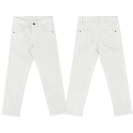 Witte basis broek van Mayoral model slim fit.