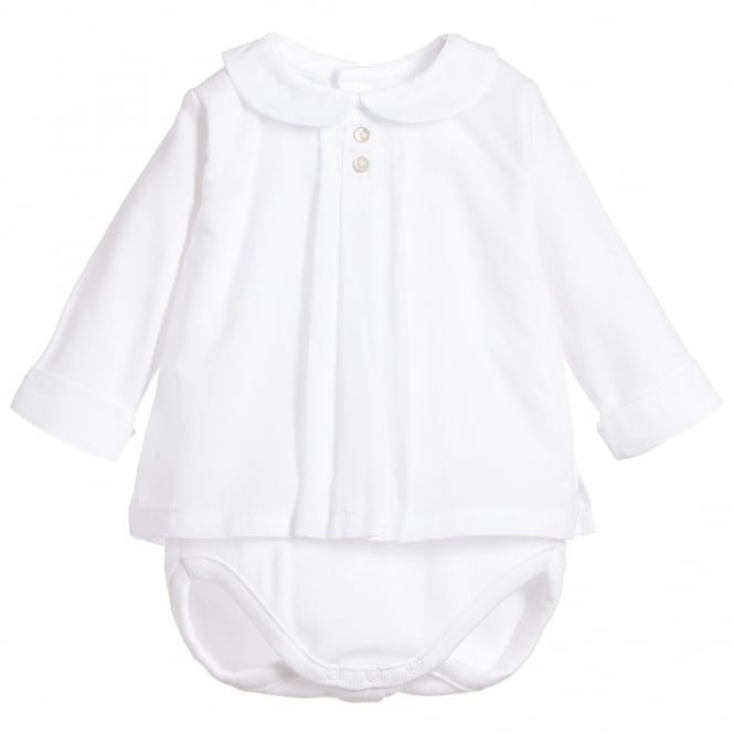 galblaas Eigenlijk Afspraak Prachtige blouse romper van Babidu in het wit. | Unisex rompers | Stoer &  Liev