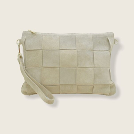 Clutch Ted beige suede