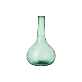 Vaasje recycled glas groen 18cm