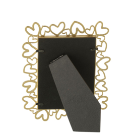 Fotolijstje hartjes goud