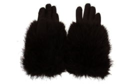 Handschoenen bont zwart