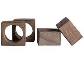 Servetring hout set/4