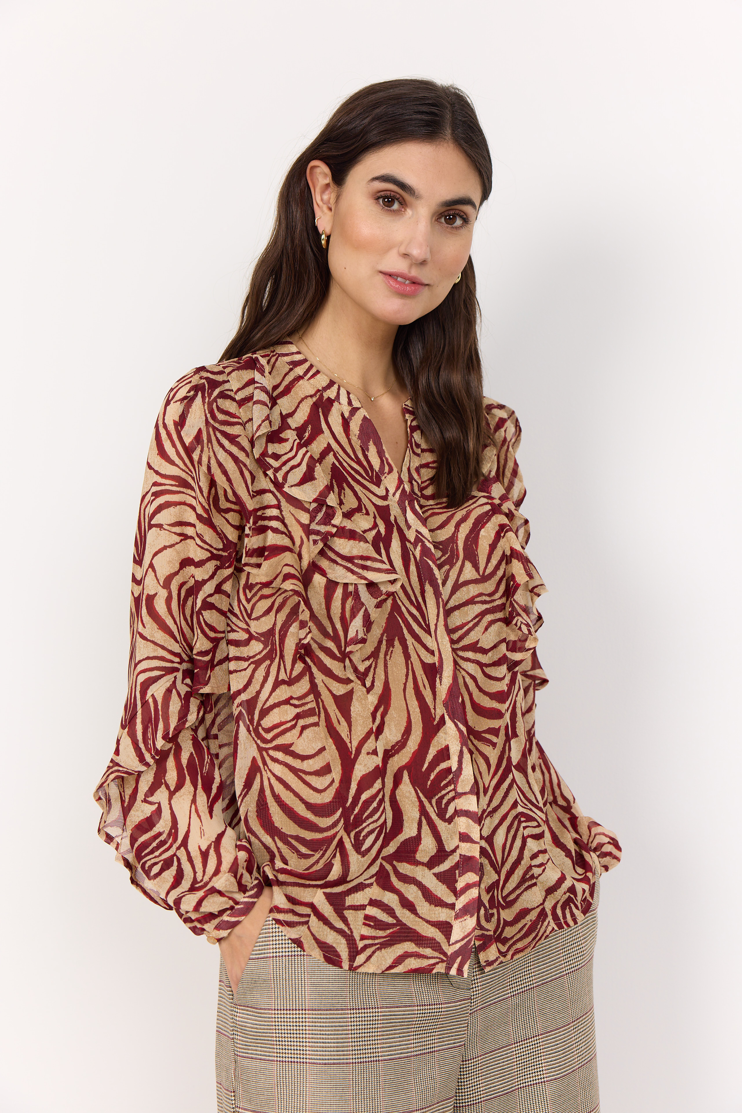 Soyaconcept blouse bordeaux/crème