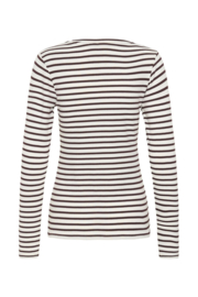 Kaffe shirt Liddy crème-aubergine