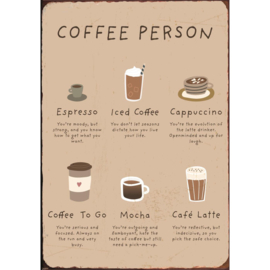 Wandbord "Coffee person"