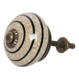 Knop Q84 zwarte strepen