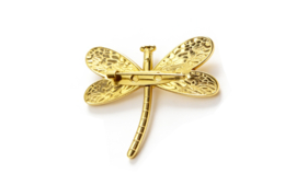 Broche libelle goud