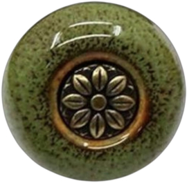 Knop Q63 groen spikkels