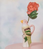 Vaas vogel roze