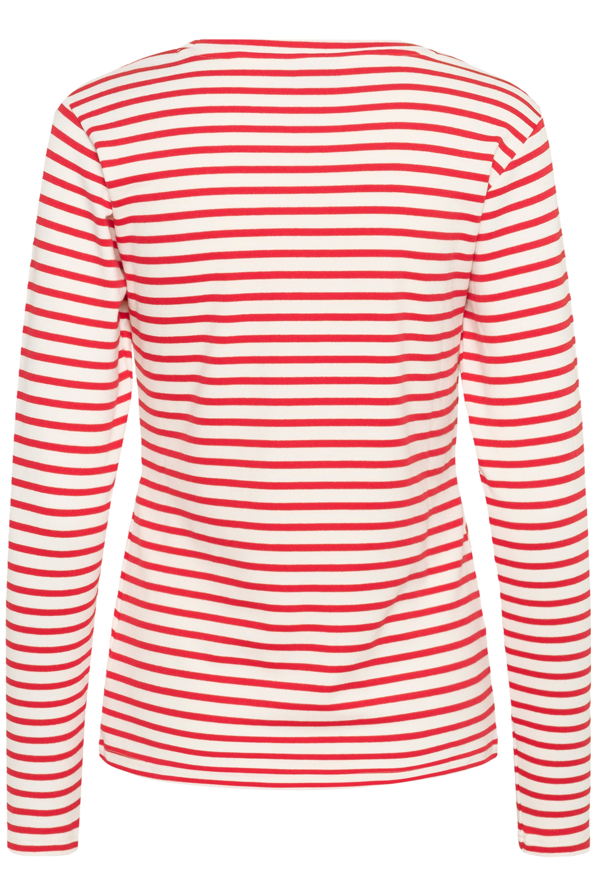 Kaffe t-shirt Liddy crème/rood
