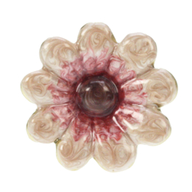 Knop Q64 bloem roze-wit