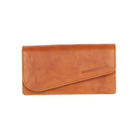 Portemonnee flap cognac