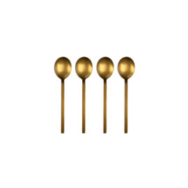 Set/4 koffielepeltjes goud