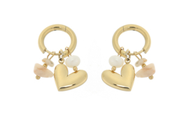 Oorbellen goud hartjes