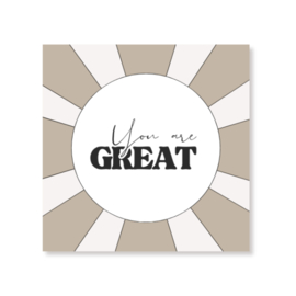 Servetten "you are great"