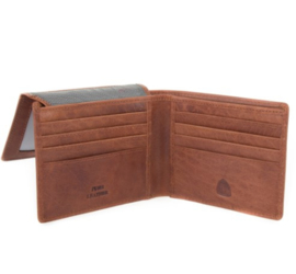 Portemonnee flap billfold cognac