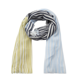 Soyaconcept sjaal Canna lime met blauw