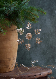 Kerstster brass met kraaltjes