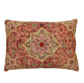 Kussen multicolor roze-oranje