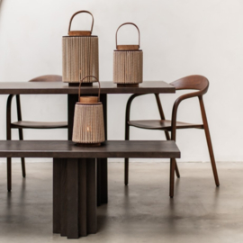 Lantaarn hout met touw