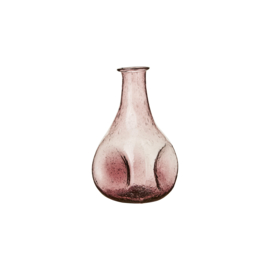 Vaasje recycled glas roze 14cm