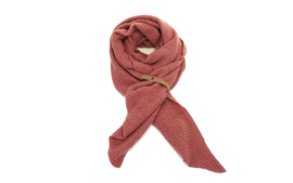 Sjaal met lus vintage oudroze