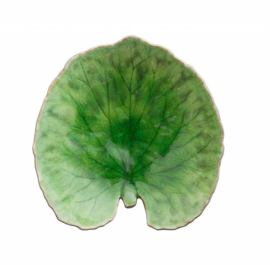 Schaaltje rond blad groen 17cm