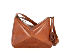 Crossbodybag kwastjes cognac