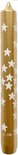 Set/4 gouden kaarsen stars 19cm