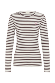 Kaffe shirt Liddy crème-aubergine