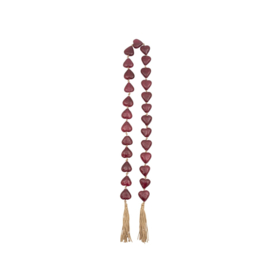Woonketting hartjes bordeaux