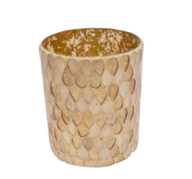 Windlicht mozaïek goud