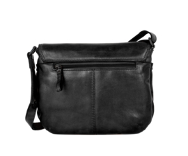 Crossbodybag met klep zwart