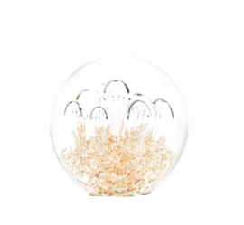 Presse papier glas met goud