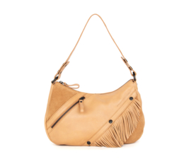 Handtas franje camel
