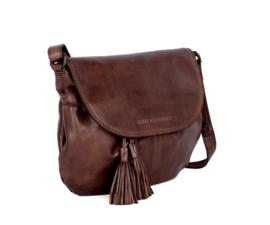 Crossbodybag met klep bruin