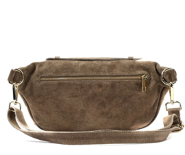 Fique The Label tas Cleo taupe suède
