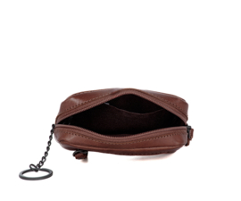 Sleutelportemonneetje bruin