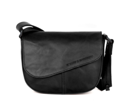 Flapbag schuin zwart