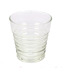 Glas helder geribbeld