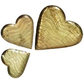 Bordje hart goud
