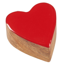 Hartje hout rood